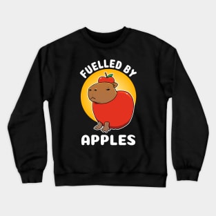 Fuelled by apples Capybara cartoon Crewneck Sweatshirt